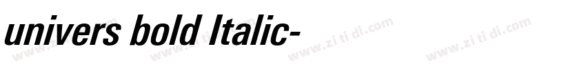 univers bold Italic字体转换